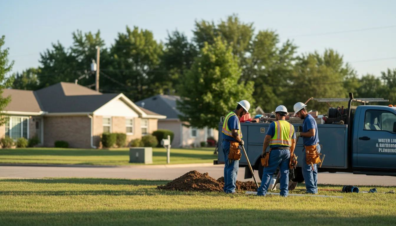 Residential water line and bathroom plumbing service in Modena, PA